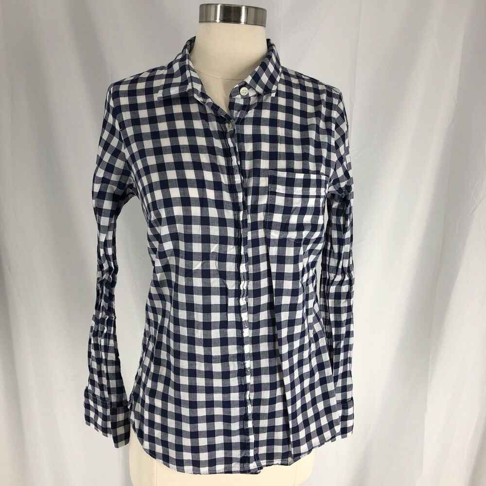 J. Crew The Perfect Shirt Long Sleeve Buffalo Check Size S